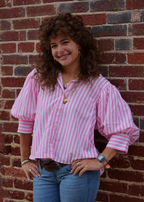 Pink Whisper Puffy Blouse