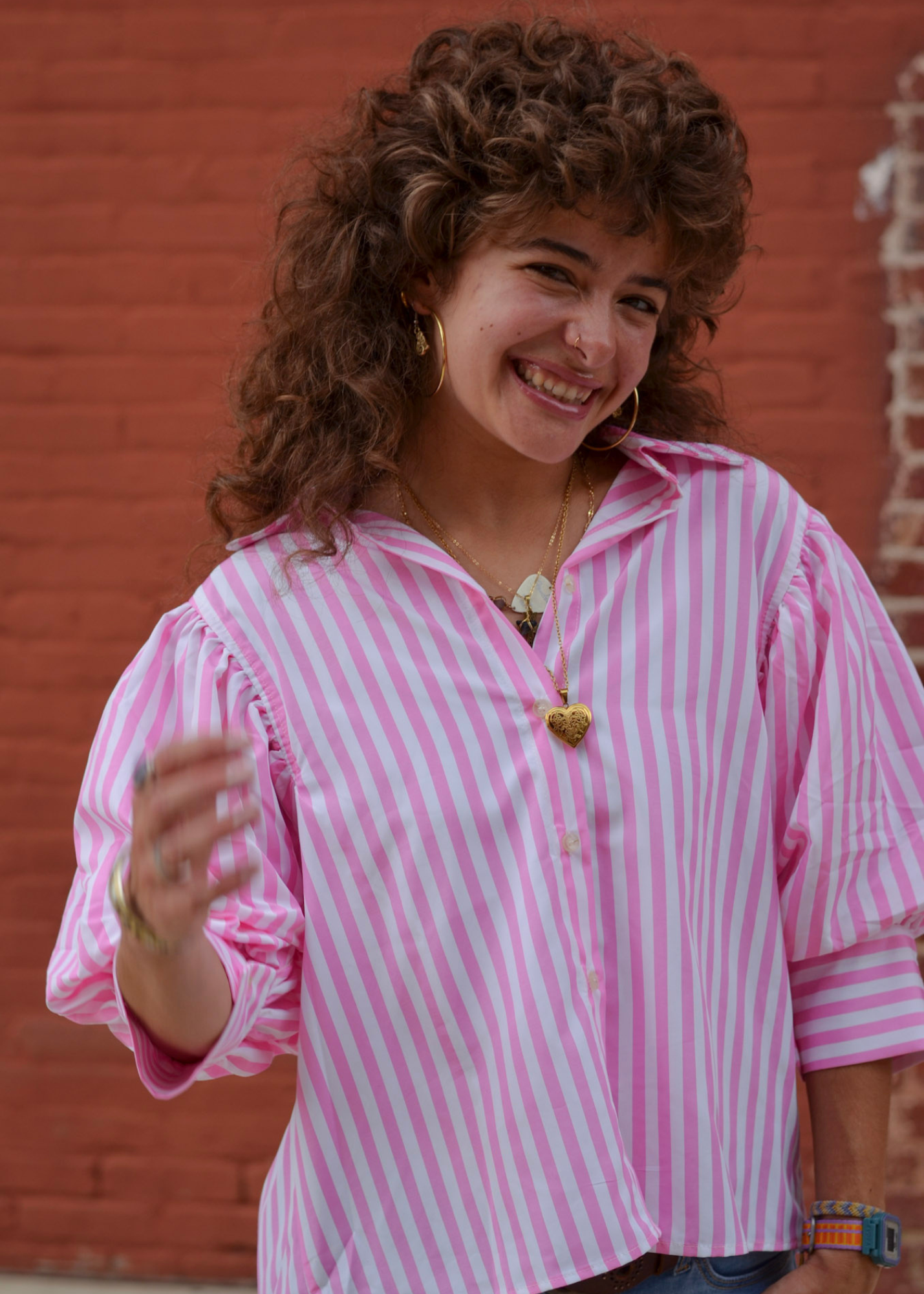 Pink Whisper Puffy Blouse